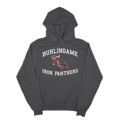 CHAMPION Burlingame Iron Panthers USA Hoodie Grey Pullover Mens S