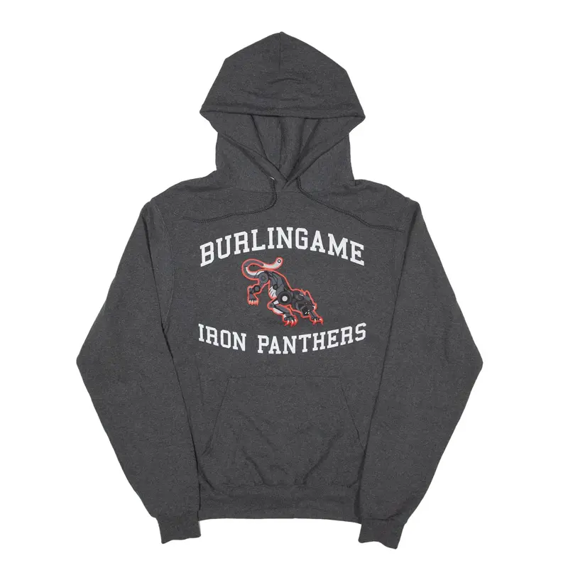 CHAMPION Burlingame Iron Panthers USA Hoodie Grey Pullover Mens S
