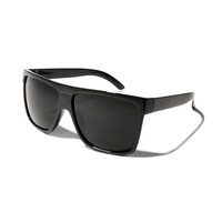 COLE Flat Top Oversized Square Super Dark Casual Lightweight UV400 Sunglasses