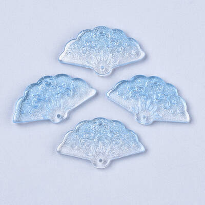 Transparent Spray Painted Glass Pendants