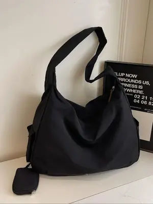 Women's Solid Color Crossbody Bag, Sling Purse, Fashionable Large Capacity Shoulder Bag for Daily Used, Casual Trendy Versa...