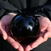 Black Obsidian Ball, 1 Count Crystal Ball, Home Decor Ornament, Desktop Decoration for Office Bedroom, Unique Home Decoration...