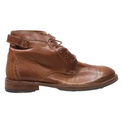 CLARKS Lace-Up Boots Brown Leather Mens UK 10
