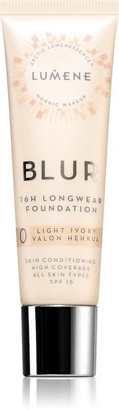 Lumene Blur 16h long-lasting foundation SPF 15 color 0 Light Ivory 30 ml