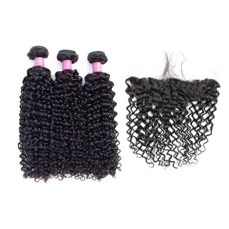 ISEE HAIR 10A Grade 100% Human Virgin Hair Unprocessed Water Wave Bundles with Frontal Deal
