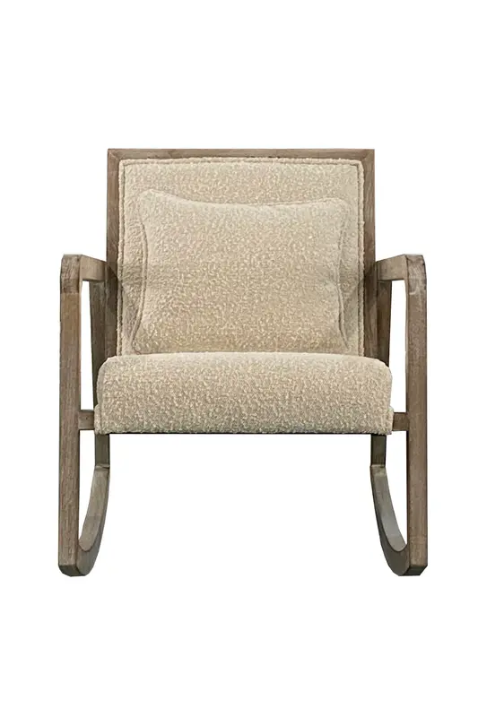 Cream Bouclé Rocking Chair | Andrew Martin Jed