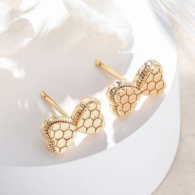 Brass Stud Earrings