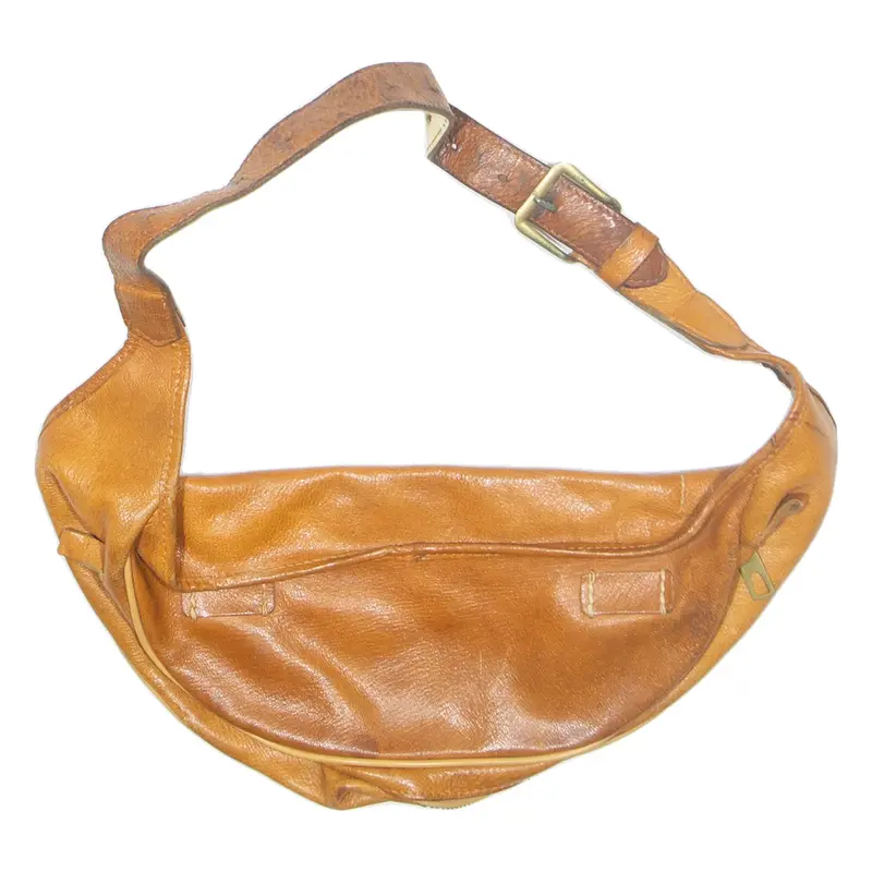 Womens Shoulder Bag Brown Leather 90s