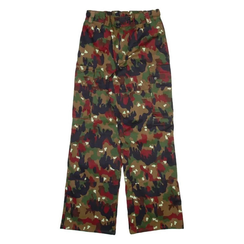 Camo Cargo Mens Trousers Green Relaxed Bootcut W28 L32