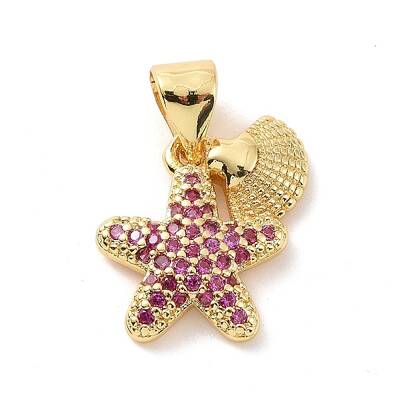 Brass Micro Pave Cubic Zirconia Charms