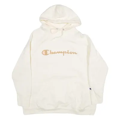 CHAMPION Mens Cream Hoodie 2XL
