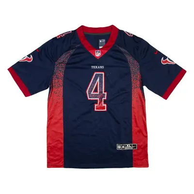 NIKE NFL Texans Mens T-Shirt Blue USA V-Neck XL