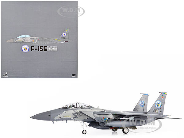 F-15E U.S. Air Force Strike Eagle Fighter Aircraft 4th Fighter Wing 2017 75th Anniversary with Display Stand Limited Edition ...
