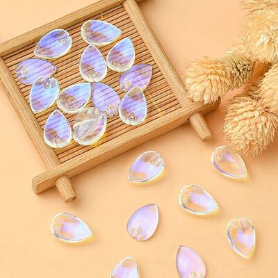 Electroplated Transparent Glass Pendants