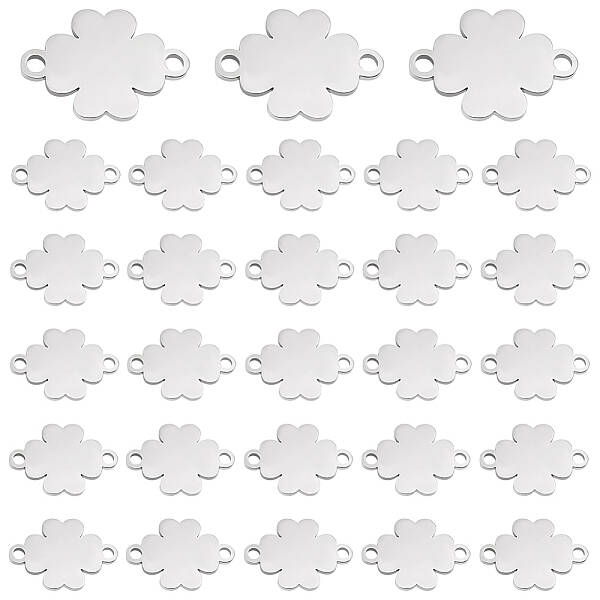30Pcs 201 Stainless Steel Connector Charms