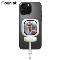 FOUNIST Vlogmate Mini(ONLY FOR IPHONE), 1080P Plug and Play Mobile Vlog Selfie Monitoring Screen, Use the Phone's Rear Camera...