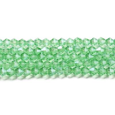 Transparent Electroplate Glass Beads Strands