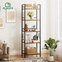 Flycity Storage Shelf, 5 Tiers Open shelf for Home Office, CDs, Movies, Industrial Storage Organizer for Bedroom, Home Office...