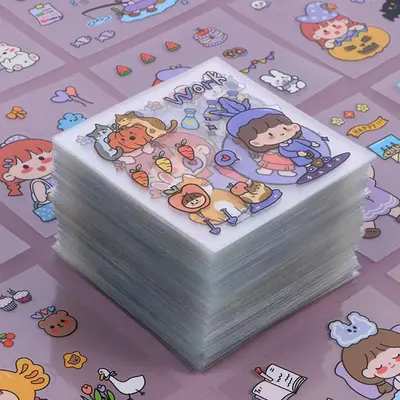 Cartoon Pattern Sticker (100pcs), Waterproof Self Adhesive Decor Paper, Decor Sticker for Gift Greeting Card Water Bottle Lap...