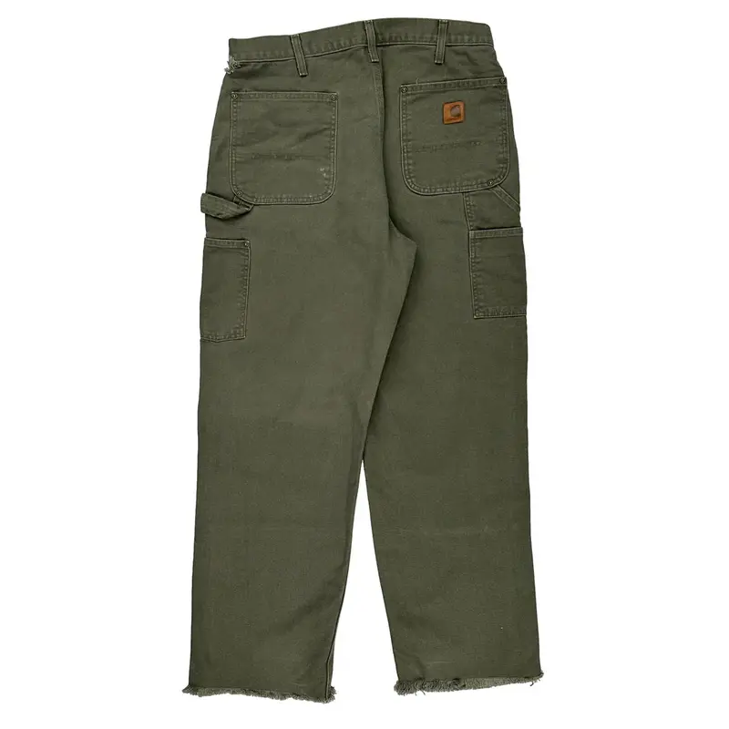 Carhartt Double Knee Carpenter Trousers - 34? Waist Green Cotton