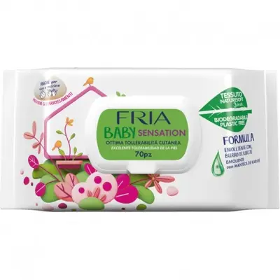 Fria 'Baby Sensation Emollient Wipes With Shea Butter'' 70 pcs.'