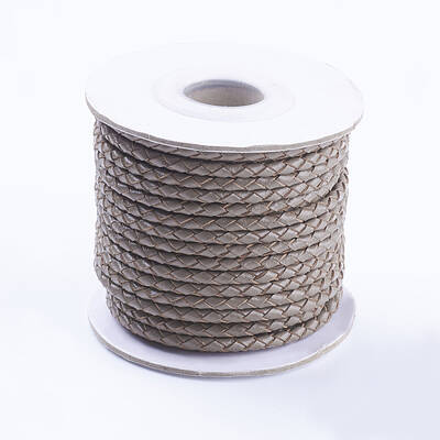 Round Braided Cowhide Cords