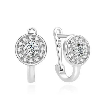 Beneto Fashion silver earrings with zirconia AGUC2189L