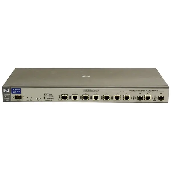 J4902A HP ProCurve 6108 6 x Ports 10/100/1000Base-T + 2 x SFP (mini-GBIC) Ports Layer 3 Managed 1U Rack-mountable Gigabit Eth...