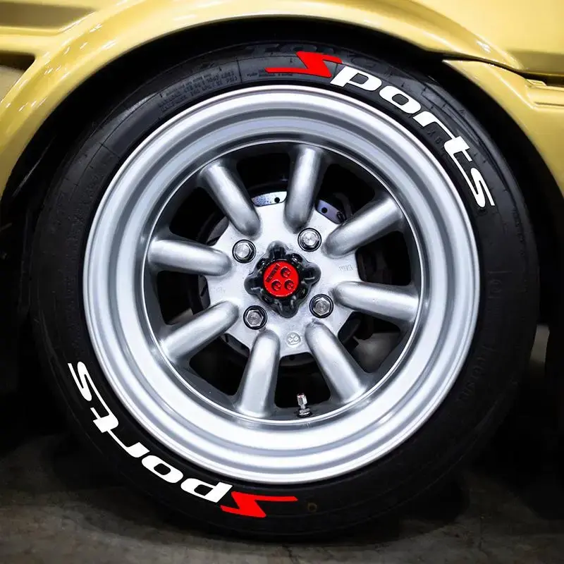 Car Tire Sports Sticker, Waterproof Car Tire Sticker, High Quality Car Stickers for Fashion Car Styling, Car Decals, Universa...
