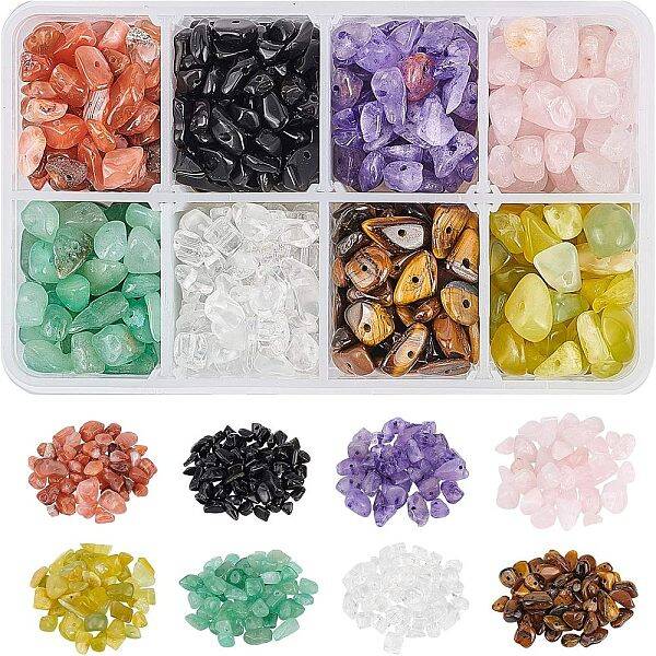 Natural Gemstone and Glass Chip Beads Sets