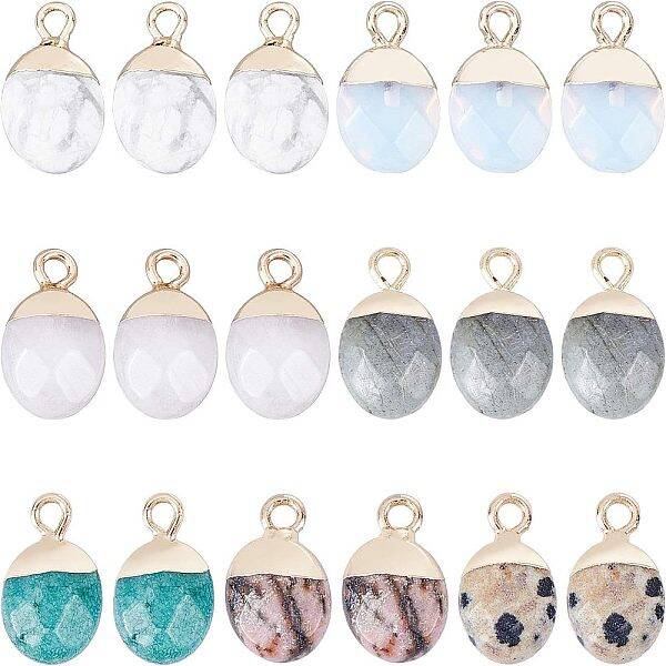 Electroplate Gemstone Charms