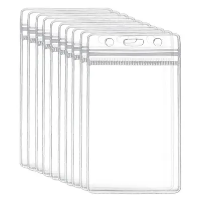 Clear ID Badge Holder, 10pcs Waterproof ID Card Holder, Identification Badges & Supplies for Office Use