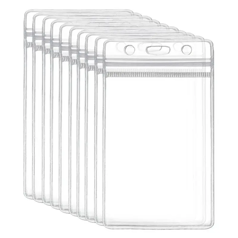 Clear ID Badge Holder, 10pcs Waterproof ID Card Holder, Identification Badges & Supplies for Office Use