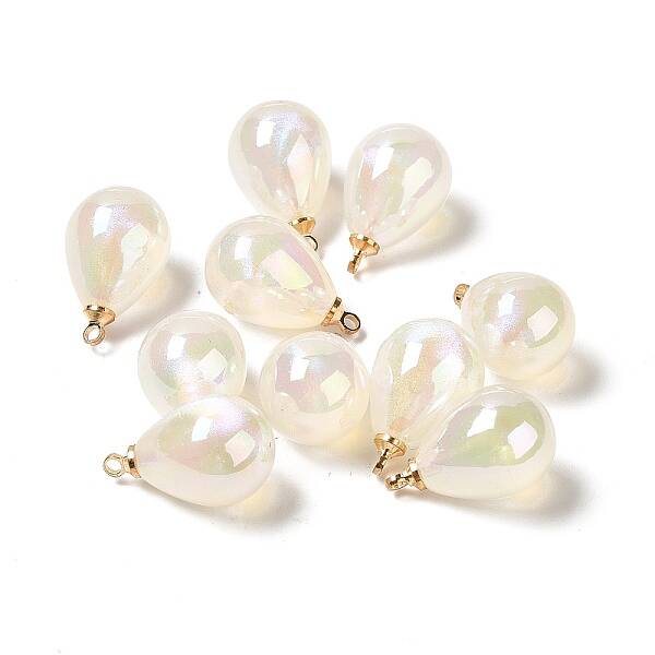 8Pcs UV Plating Acrylic Pendants