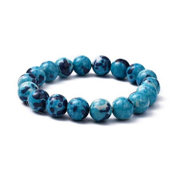 Ocean White Jade Stretch Bracelets