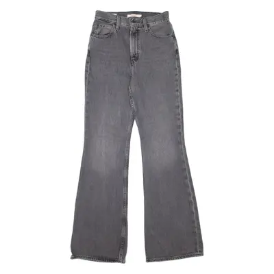 LEVI'S High Waist BIG E Womens Jeans Grey Regular Flared W25 L32