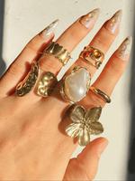 Baroque Style Finger Vintage Rings Set, Fashion Jewelry for Party, Daily Clothing Decor, Trendy All-match & Exquisite Jewelry...