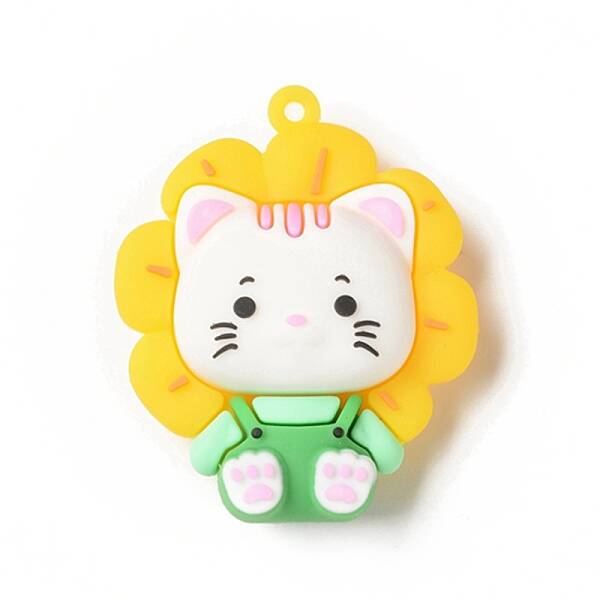 Opaque Resin Cat Big Pendants