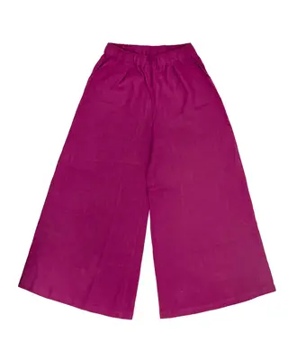 Slow fashion linen women pants - Raspberry | Size: M