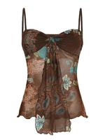 Women's Floral & Paisley Print Cami Top, Lady   Casual Boho Vintage Floral Sleeveless Top for Summer, Women's Spaghetti Strap...
