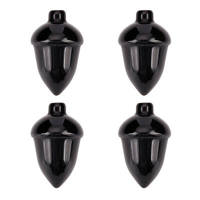 4Pcs Natural Black Obsidian Beads