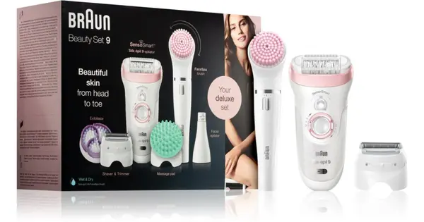 Braun Silk-épil 9 S9995 epilator with cleaning brush