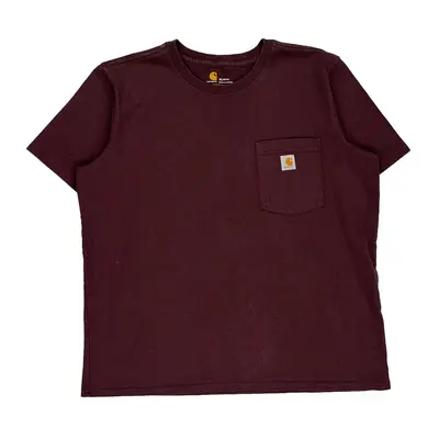 Carhartt T-Shirt - XL Burgundy Cotton
