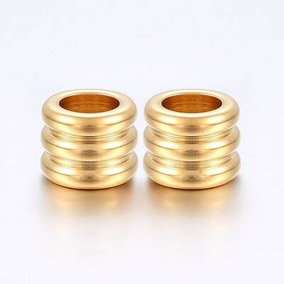 304 Stainless Steel Grooved Beads