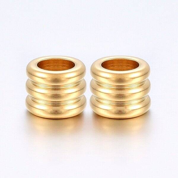 304 Stainless Steel Grooved Beads