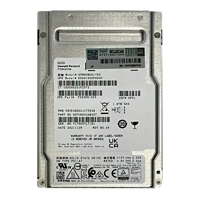 KIOXIA KPM6XMUG1T60 | PM6-M Series 1.6TB TLC SAS 24Gbps Write Intensive (SIE) 2.5-Inch Internal Solid State Drive