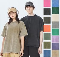 [Only for Live] 12 Color 250G  Unisex Washed T-Shirt, Classic Design, Skin-Friendly Fabric & Comfort for Daily Wear, Breathab...