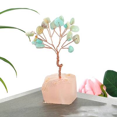 Natural Amazonite Chips Tree of Life Decorations