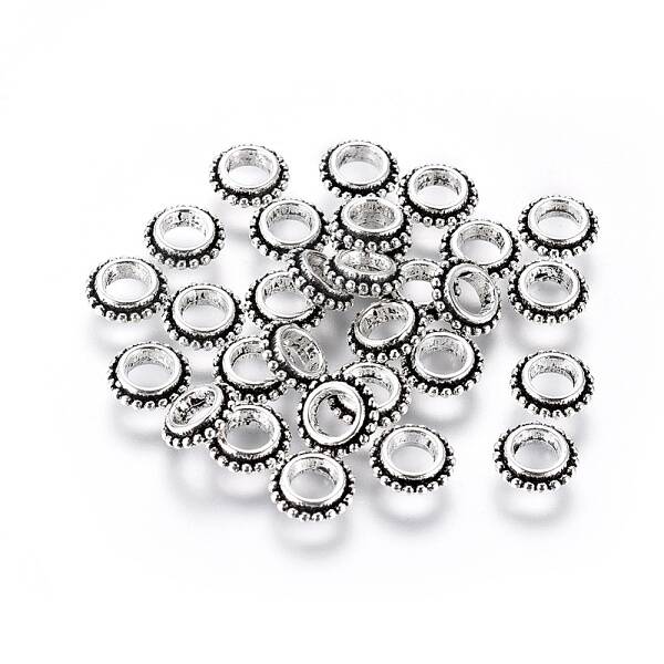 Tibetan Style Alloy Spacer Beads