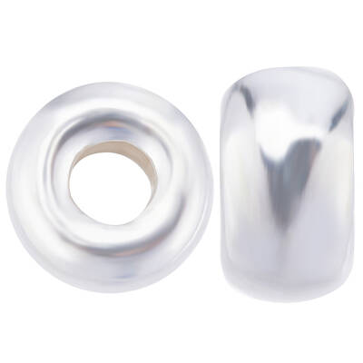 Flat Round 925 Sterling Silver Spacer Beads